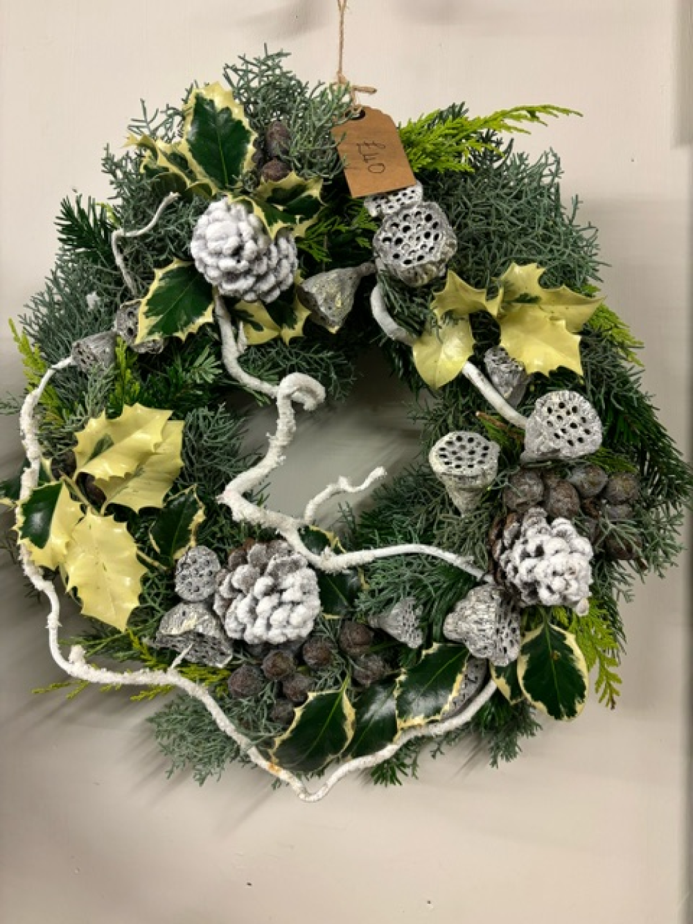 Neutral Fresh Door Wreath